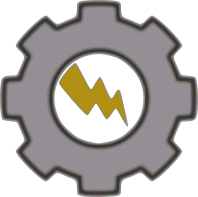 Mechatroit cog and lightning logo